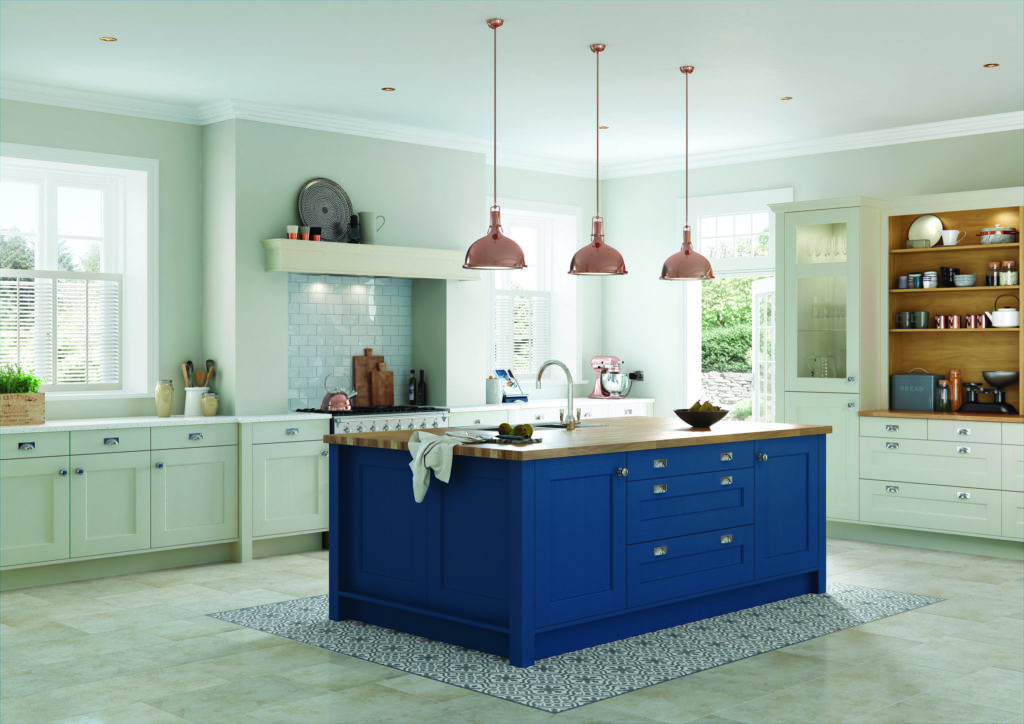 Image of the traditional Wakefield kitchen design by Laura Ashley.
